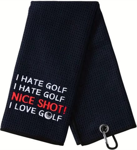 Livano Golf Handdoek - Golfhanddoek - Golf Accessoires - Towel - Comfortabel - Grappige Tekst