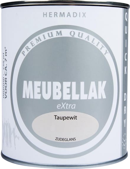 Hermadix Meubellak eXtra - Dekkend - Zijdeglans Taupewit