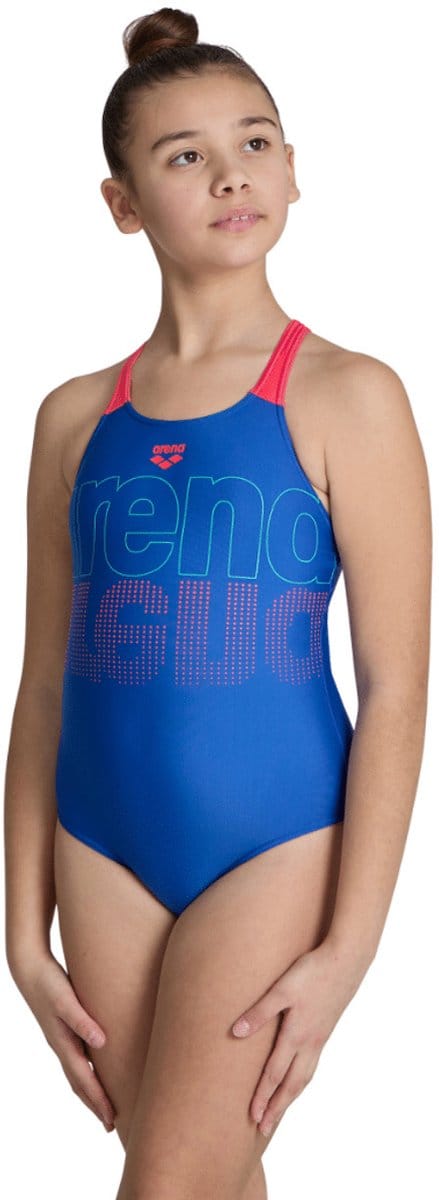 Arena V-Back Graphic badpak Royal-Fluo-Red - maat 128