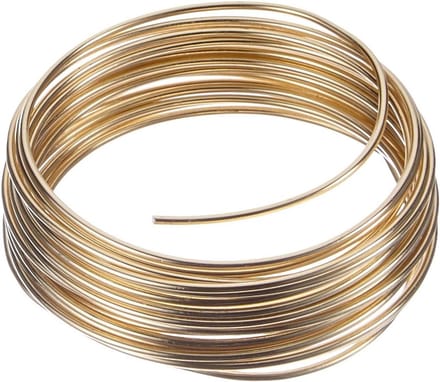 Aluminium Draad - Knutseldraad Metaal - Sieraden Maken - Flexibel Kleurecht - 2 mm 5 Meter - Goud