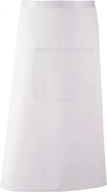 Schort/Tuniek/Werkblouse Unisex One Size Premier White 65% Polyester, 35% Katoen