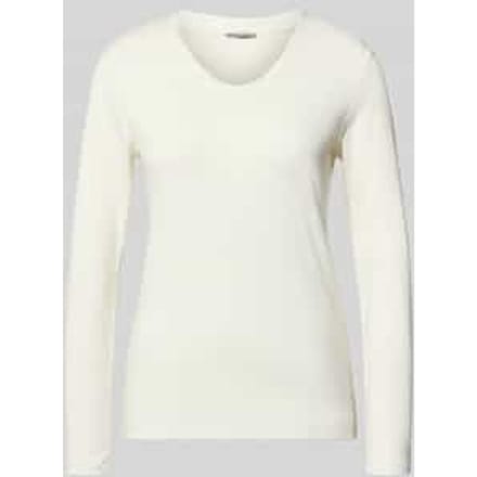 Shirt met lange mouwen en V-hals
