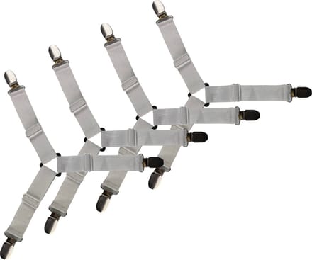 *** 4x Wit Bedlaken Spanners - Dekbed Laken Aanspanner Clips - Strak Dekbed - van Heble® ***