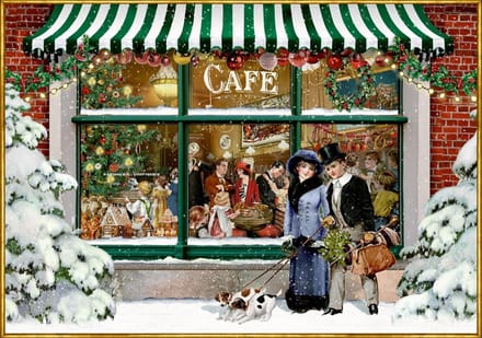 Kerstcafé Puzzel - 1000 Stukjes voor een Nostalgisch Gevoel