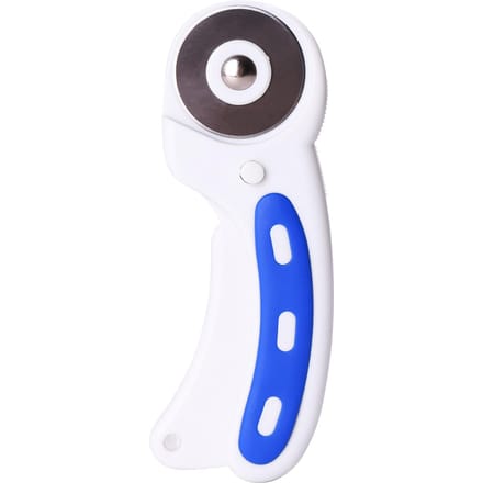 KW-triO Machine de découpe rotative 3 en 1 avec 3 lames de rechange de 45 mm en caoutchouc ergonomique blanc