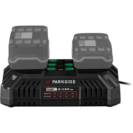 PARKSIDE Dubbele acculader 20 V - 4,5 A