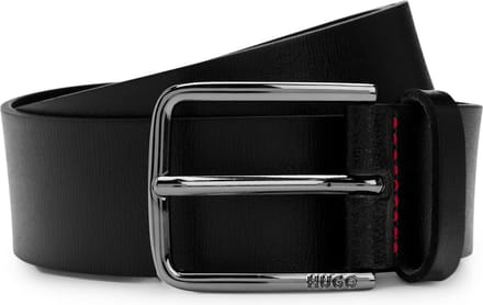 HUGO Leren Riem Gerik Sz35 Leather Belt W100 Black Zwart