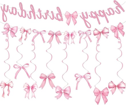 Solidchoice - Roze Boog Verjaardag Banner en Versieringen