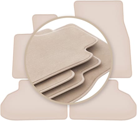 PREMIUM beige vloermatten voor: BMW X6 F16 SUV 2014-