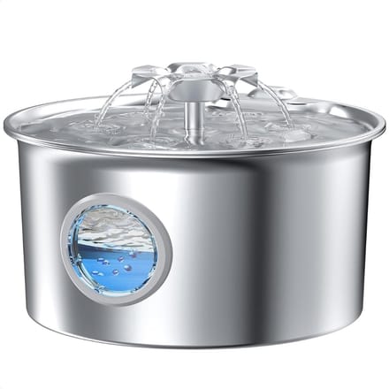 Drinkfontein Kat - Kattenfontein - Drinkbak Hond - Waterdispenser - Zilver