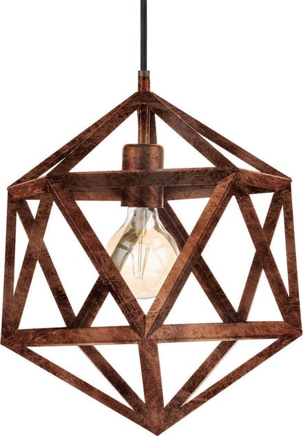 EGLO Vintage Embleton Hanglamp - 1 Lichts - Ø305mm. - Koper-Antiek