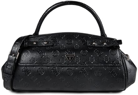 GUESS handtas schoudertas Diana Top Handle Flap Black Logo zwart