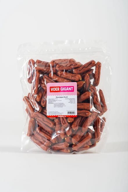 Voergigant - Saucijsjes - Rund - 1 kg