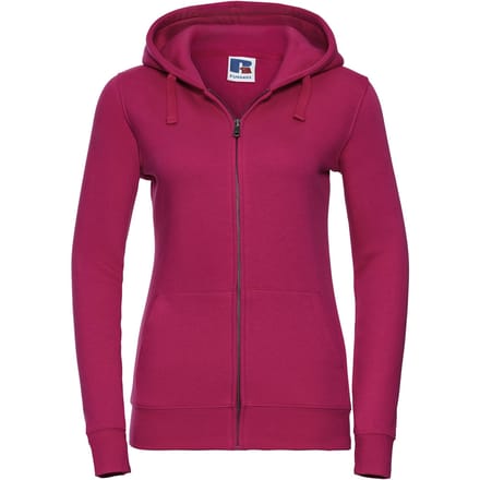 Russell Dames/Dames Authentic Full Zip Hoodie (Fuchsia)