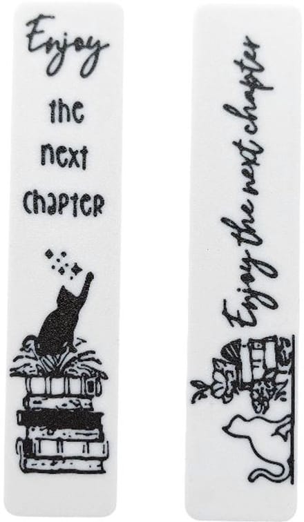 Boekenlegger - bladwijzer - bookmark - kat enjoy reading 2 stuks