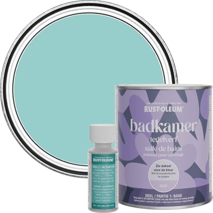 Rust-Oleum Blauw Badkamer Tegelverf Matt - Groenblauw 750ml