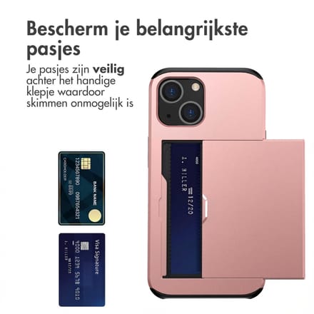 imoshion Hoesje met Pasjeshouder - Geschikt voor Apple iPhone 13 - Rosé Goud