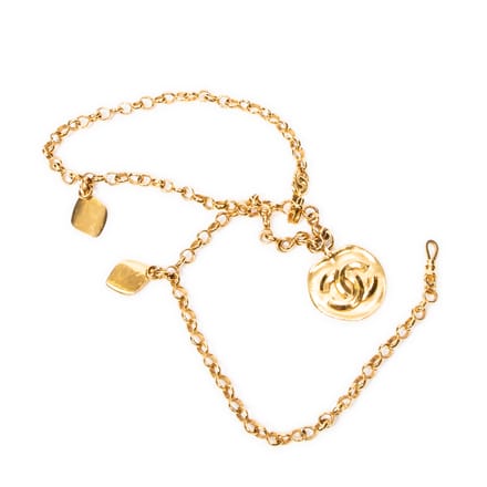 CC Medallion Pendant Chain Necklace  Ketting