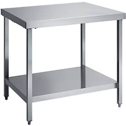 Werktafel van rvs, met legbord, 1200 x 600 x 850 mm