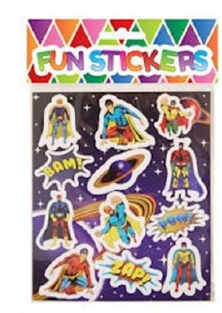 Stickervel 6x met superhelden - stickers op vel