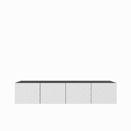 TV-kast Cali 200 (2x100) cm (zwart + wit)