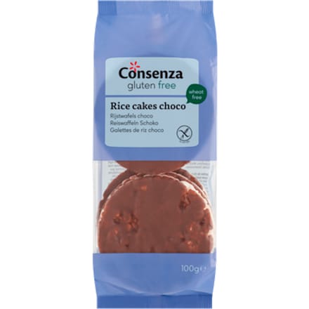 Consenza Glutenvrije Chocolade Rijstwafels 100GR