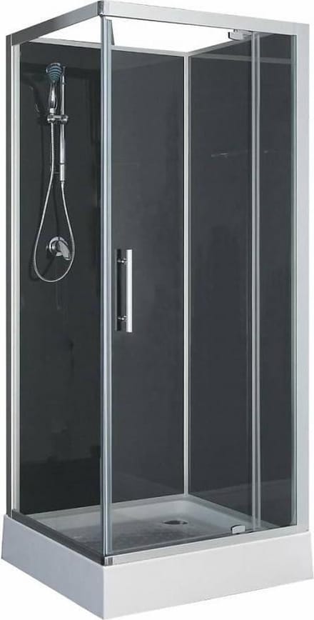 Xellanz Domino complete douchecabine 90x90x210 alu mat 5mm glas