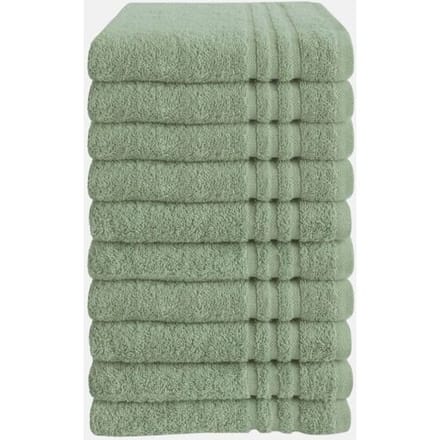 Byrklund Handdoek - Set van 10 - Hotelkwaliteit - 100% katoen (BCI) - 500 g/m² - 50x100 cm - Jade