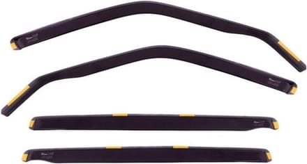 Zijwindschermen donker getint tbv Opel Astra H (type3) - 5-deurs Stationwagon VANAF 2004 - 2014 set a 4 stuks tbv V + A ramen