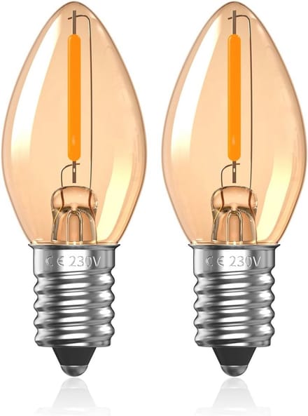 E14 LED Kaarslamp 0.5W - Warm Wit Licht 2200K - 2-Pack