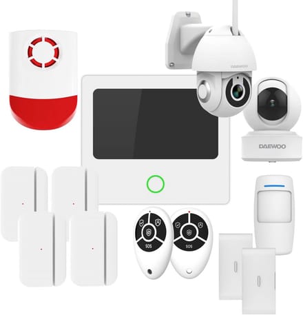 Alarm Systeem met Touchscreen, Diervriendelijke Bewegingsmelder en Roterende Camera