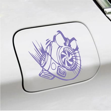 Bumpersticker - Turbo - 13 X 13 - Paars