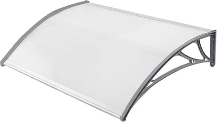 Transparante Polycarbonaat Afdak voor Voordeur - Lessenaarsluifel Overkapping 120x100 cm