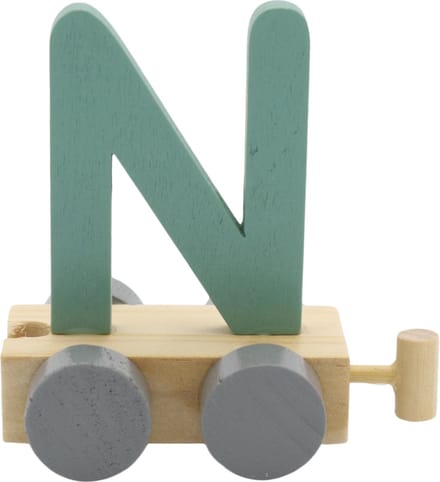 Lettertrein N groen | * totale trein pas vanaf 3, diverse, wagonnetjes bestellen aub