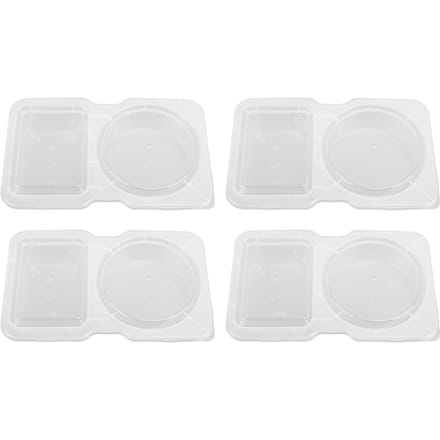 20 Pièces Contenant à Condiments à Double Compartiment Étanche Transparent Contenants à Snacks à 2 Compartiments avec L(for 6.5-9kg) white