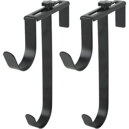 2 stuks Zwembadstok Hanger Verstelbare Metalen IJzeren Zwembadstok Haak Hanger Zwembadaccessoires voor Zwembadstokken gray