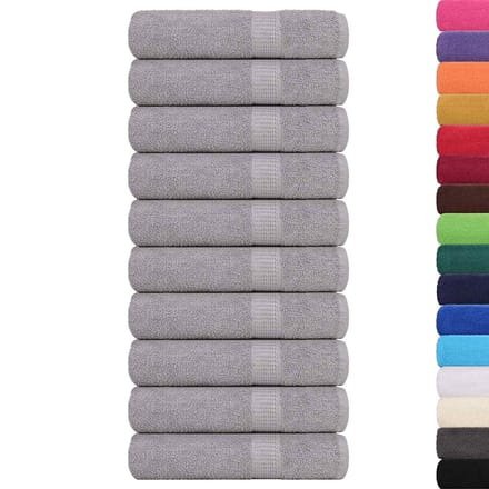 vidaXL - Badhanddoeken - FROGN - 10 - st - 100x150 - cm - 360 - g/m² - grijs