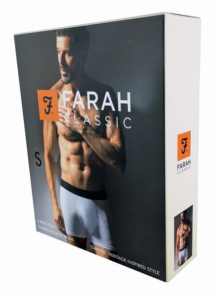 Farah Classic - Comfortabele Mannen Sleutelgat Boxershort - Wit
