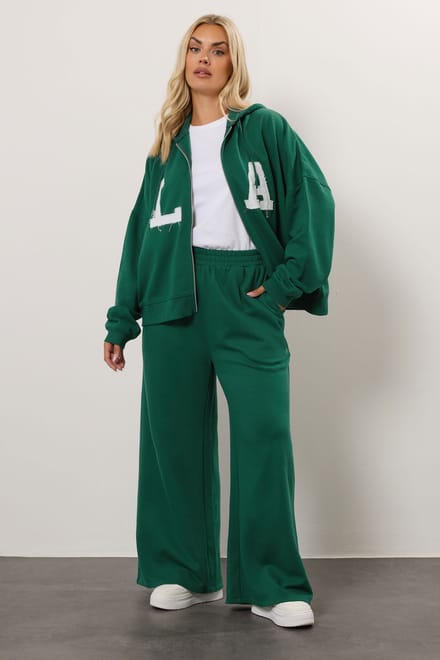 Yours Green La Wijde Joggingbroek Size 44