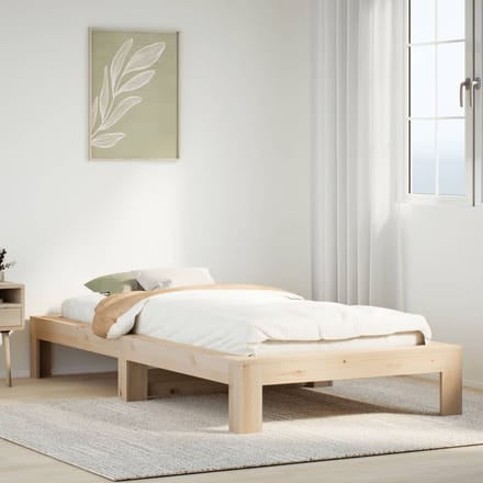 vidaXL - Bedframe - zonder - matras - massief - grenenhout - 90x200 - cm