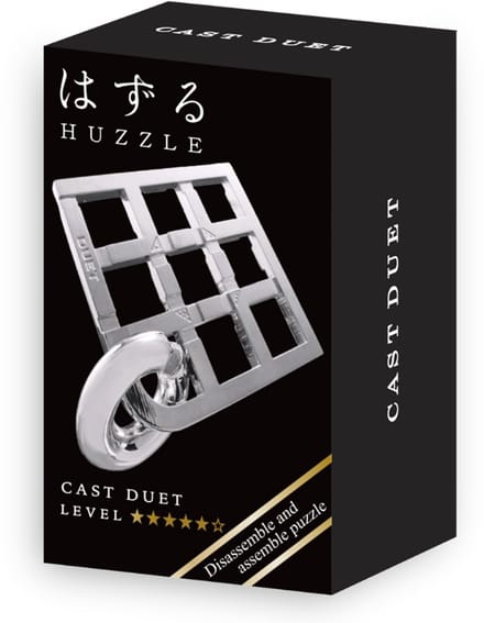 IQ-puzzel - Duet - Mini - Metaal - Zilver - Niveau 5