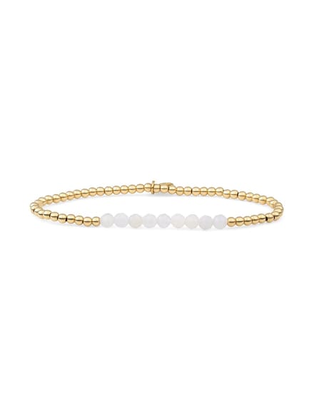 Sparkling Jewels SBG-GEM54-3MM-LINE armband Goudkleurig maansteen