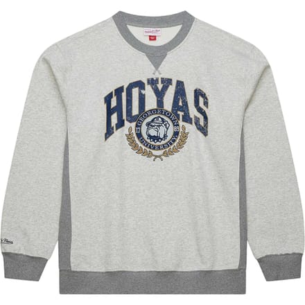 Mitchell And Ness Georgetown Hoyas Premium Fleece Sweatshirt Grijs