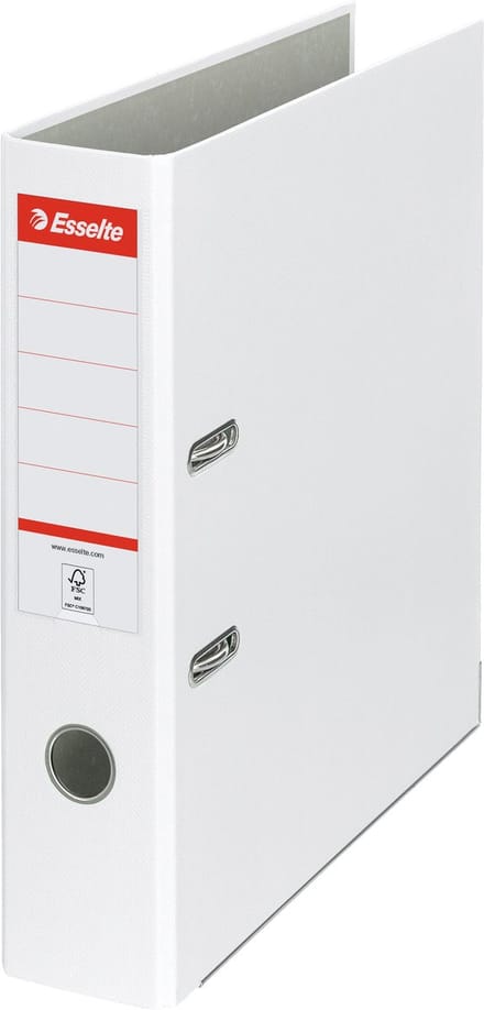 Esselte Eko 11250 - Ordner - A4/75mm - Wit - Duurzaam - Milieuvriendelijk - Stevig