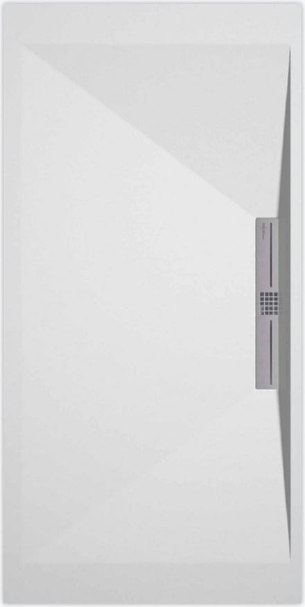 Sanifun douchebak Stone Side White Smooth 900 x 900 S