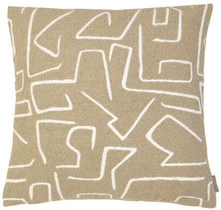 Roy chenille jaquard kussen lichtgrijs 45x45cm