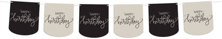 Folat - Crème noir vlaggenlijn happy birthday - 6 m - diy