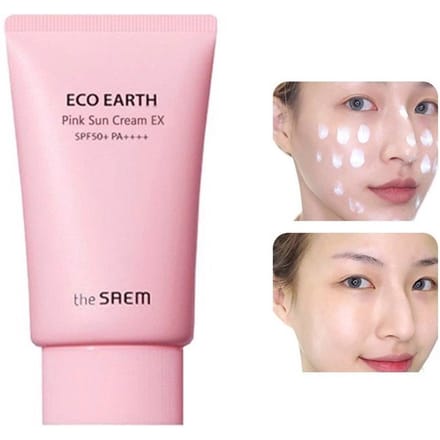 De Saem Eco Earth Pink Zonnebrandcrème SPF50+ PA++++, 50g beige