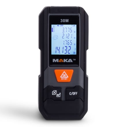 MAKA Digitale Laser Afstandsmeter 30 m - Aanpasbare meetreferentie - Lasermeter