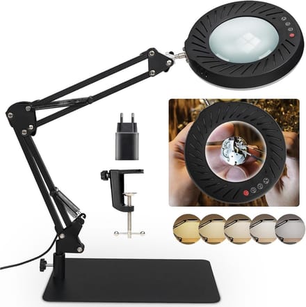 Vergrootglas loep ledverlichting - LED verlichting oplaadbaar - Borduurlamp dimbaar - Tafelverlichting